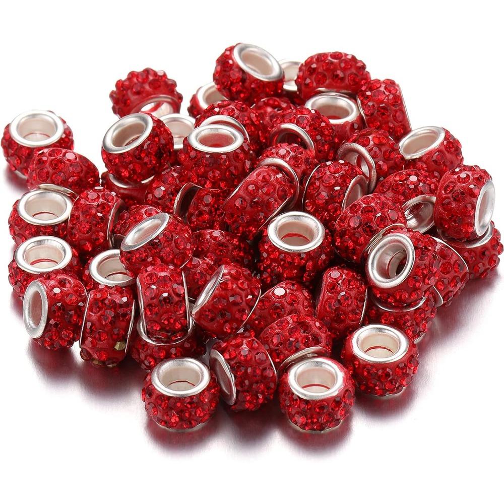 20/60/120 шт. Бусины для волос 12 мм, европейские бусины с большим отверстием, бусины для волос, ожерелья, серьги, браслеты, принадлежности для рукоделия