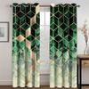 3D Cheap Modern Black and White Classic Gradient Marble 2 Pieces Thin Shading Window Curtain for Living Room Bedroom Decor Hook