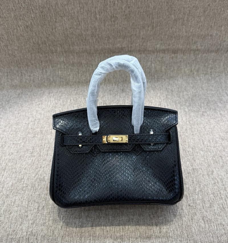 2025 Новая женская сумка из натуральной кожи с рисунком под змею из коровьей кожи 20 Mini Platinum Bag Ручная сумка на одно плечо с диагональным поперечным ремешком