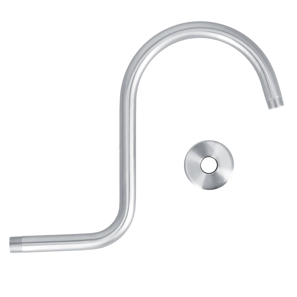 Shower Arm S Shape Gooseneck Stainless Steel Shower Head Extension Arm Bathroom NPT Shower Head Arm