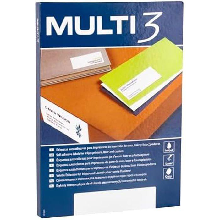 Наклейки/этикетки - MULTI3 - 70 x 37 мм - A4 - 100 листов - Белый