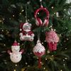 Shatterproof Glitter Christmas Tree Decoration Plastic Hanging Ornament Snowman Pendant  Gift