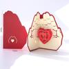 Handwriting 3D Pop-Up Valentine's Day Cards 3D Love Postcard  Festival Decoration