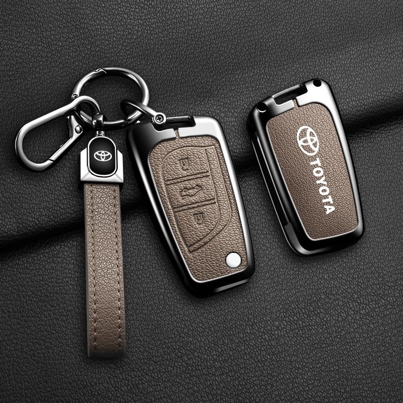 OFWP3 Leather Car Key Cover Case Shell for Toyota Hilux Revo Auris Corolla Reiz Avensis Verso Yaris Aygo Rav4 Scion TC IM 2017 2016
