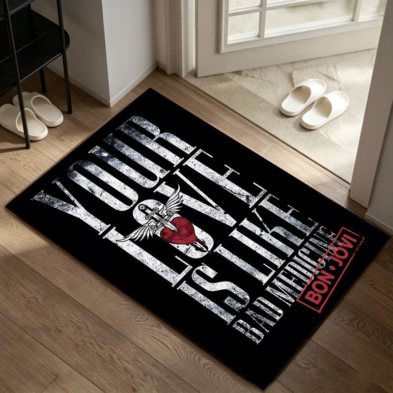 Bon Jovi A rug suitable for office chair areas living rooms and computer desks perfect for home offices and an ideal holiday gift