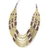 Les Trésors De Lily [N1668] - Golden Brown 'Kilimanjaro' Designer Necklace