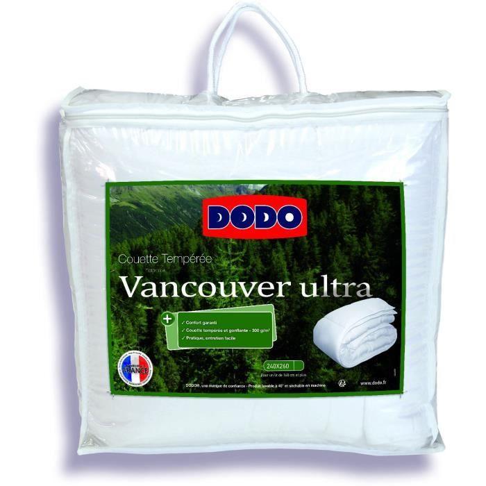 Couette Tempérée - DODO - Vancouver Ultra - 240 x 260 cm - Blanc