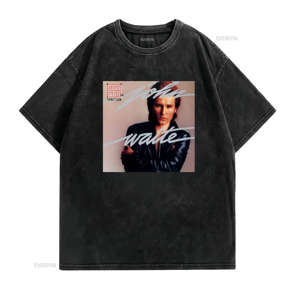 John Waite Album Cover T Shirt Black Size S 5XL COTTON HE97 vintage Washed designer clothes Breathable Comfortable streetwear