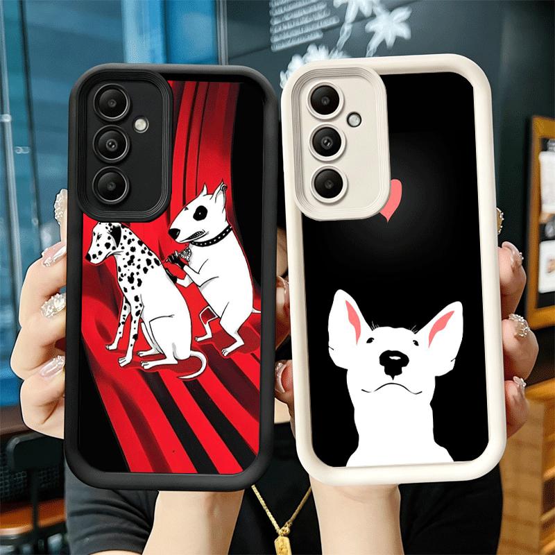 Bull Terrier Dog Cute Puppies Soft Phone Case for Samsung Galaxy A17 A16 A26 A36 A56 A15 A25 A35 A55 A14 A24 A34 A54 A13 A23 A33
