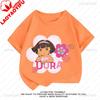 Dora The Explorer Classic Fashion Cute Tee Harajuku Retro Cartoon 90s TShirt Unisex T Shirt Personality Tops Street Y2k Clothes