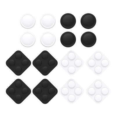 PlayVital Силиконовые накладки на кнопки Набор накладок для большого пальца для Nintendo Switch 2 Включает 8 цветных колпачков для кнопок ABXY 4 колпачка для стиков и Joy-Con 2, & (Белый + черный)