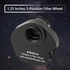1.25 Inches Multiple 5-Position Filter Wheel for Telescopes Eyepieces