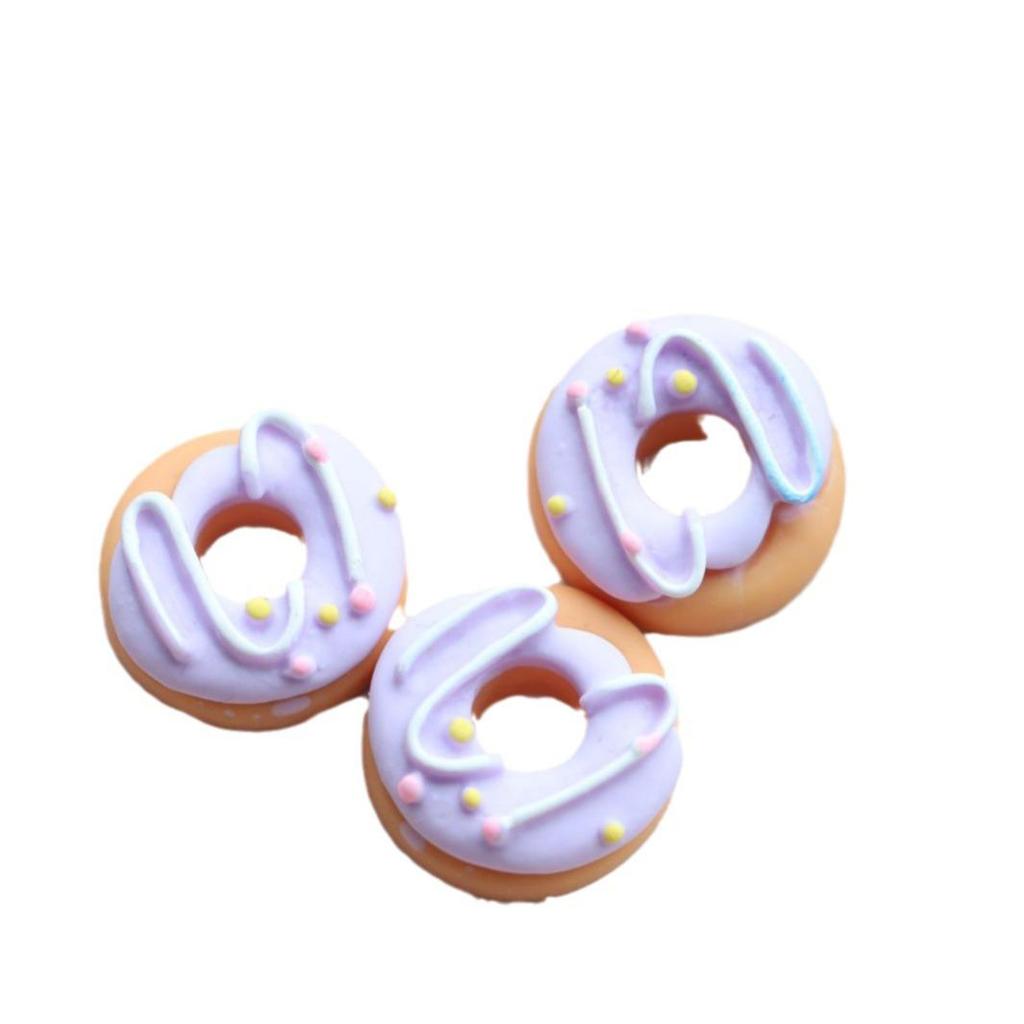 Ручная работа DIY Сладкий крем пончик Резиновые ювелирные аксессуары Клей