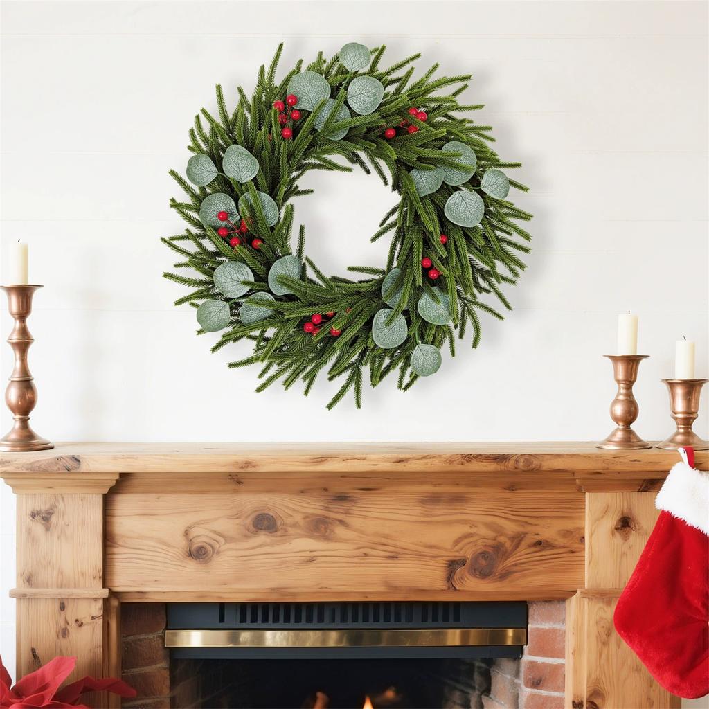 50cm Christmas Wreath Artificial Flower Decoration Wreath Door Hanging Wall Hanging