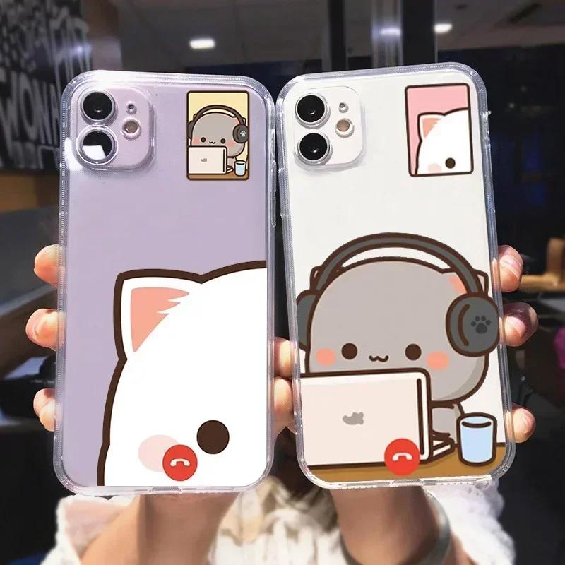 Смешная пара кошек funda чехол для телефона Для iPhone 17 16 15Pro Max 11 12 13 14Pro Plus Ударопрочный coque iphone Чехол Бампер