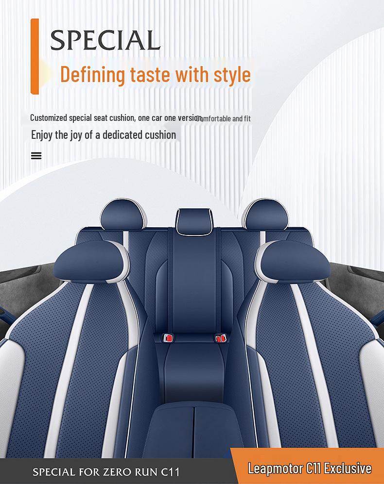 Leapmotor C11 All-Season Leather Car Seat Cover - Universal Full Coverage Cushion.