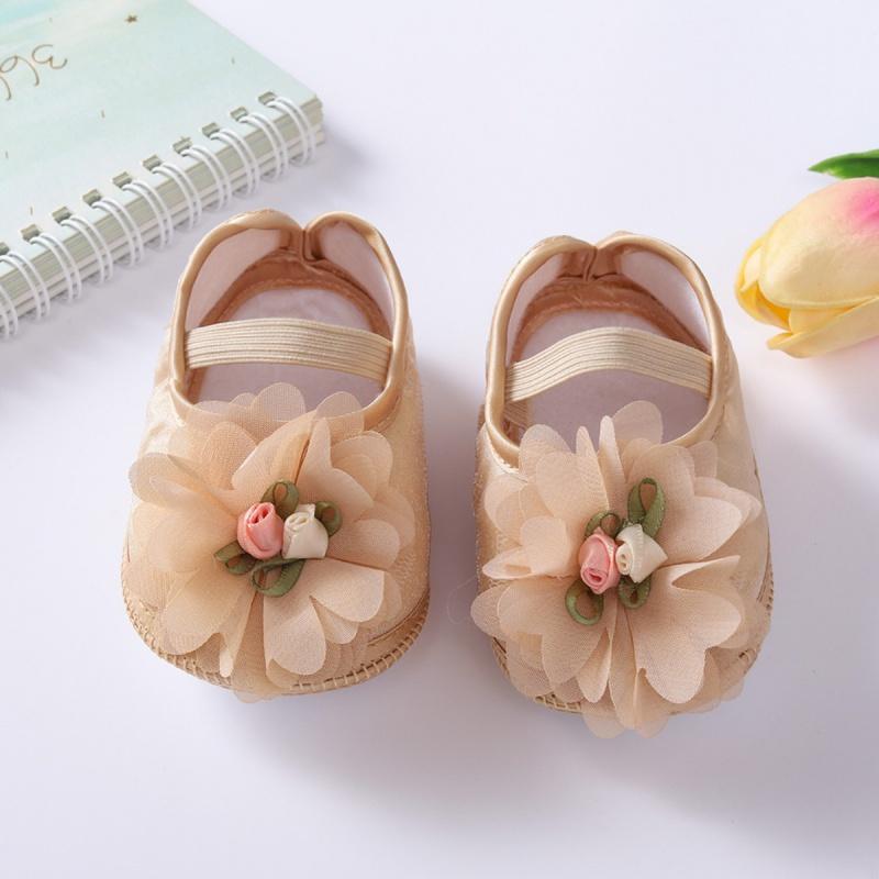 Детская обувь принцессы, декоративная прогулочная обувь с цветами