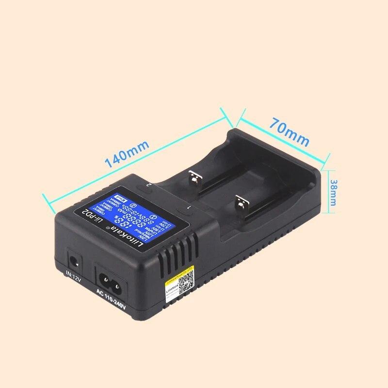 Зарядное устройство LiitoKala Lii-PD2 18650 для 3,7 В Li-ion аккумуляторов 18650/18500/16340/26650/21700 /20700/18350/CR123A + Автомобильное