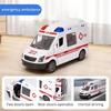 Hospital Rescue Ambulance Police Plastic Cars Model Pull Back Sound And Light Alloy Diecast Car Toys For Children Gifts