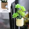 Artificial Potted Plants Refrigerator Magnet Home Office Kitchen Locker Fridge 3D Miniature Cork Pot Fake Flower Magnetic Decoration Ornament