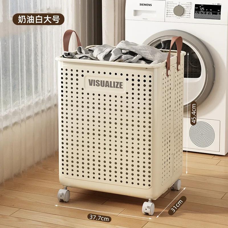 Складная корзина для грязного белья, переносная многофункциональная корзина для хранения, бытовая корзина для грязного белья, большая вместимость для ванной комнаты M