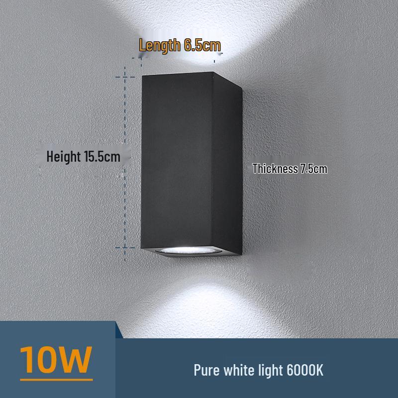 Universal Waterproof Wall Washer Light for Balcony, Courtyard, or Terrace - Exterior Up and Down Outdoor Lighting
