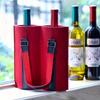 1 Pc Red Wine Bag Double Bottle Felt Wine Tote Wine Bag Shockproof and Anti-Shock Red Wine Protective Case