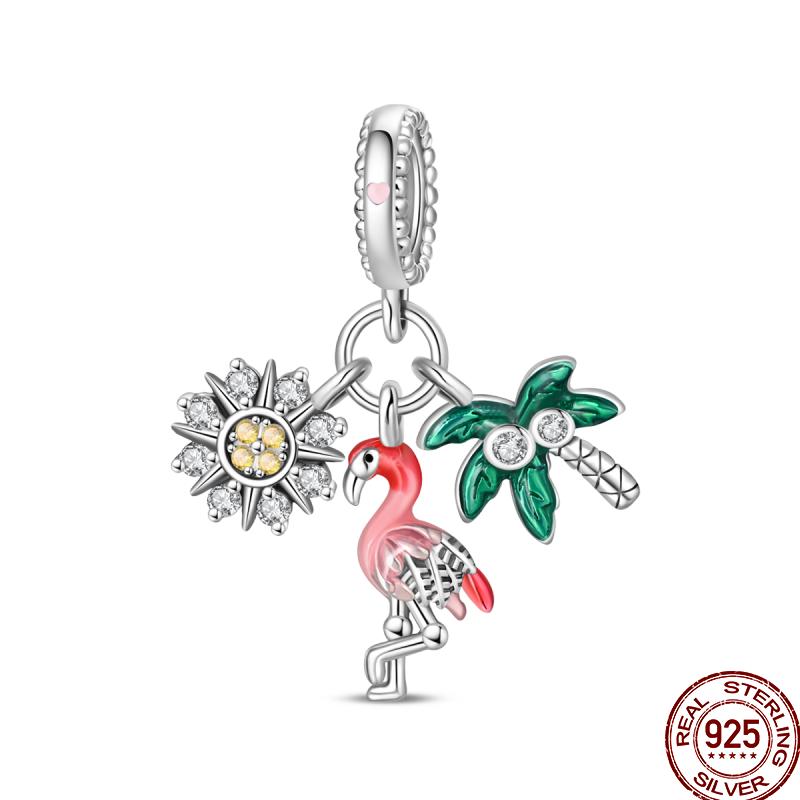 Весенняя коллекция бабочек Медный подсолнух Медведь Бабочка Цветные бусины Подходит для оригинального браслета 3 мм