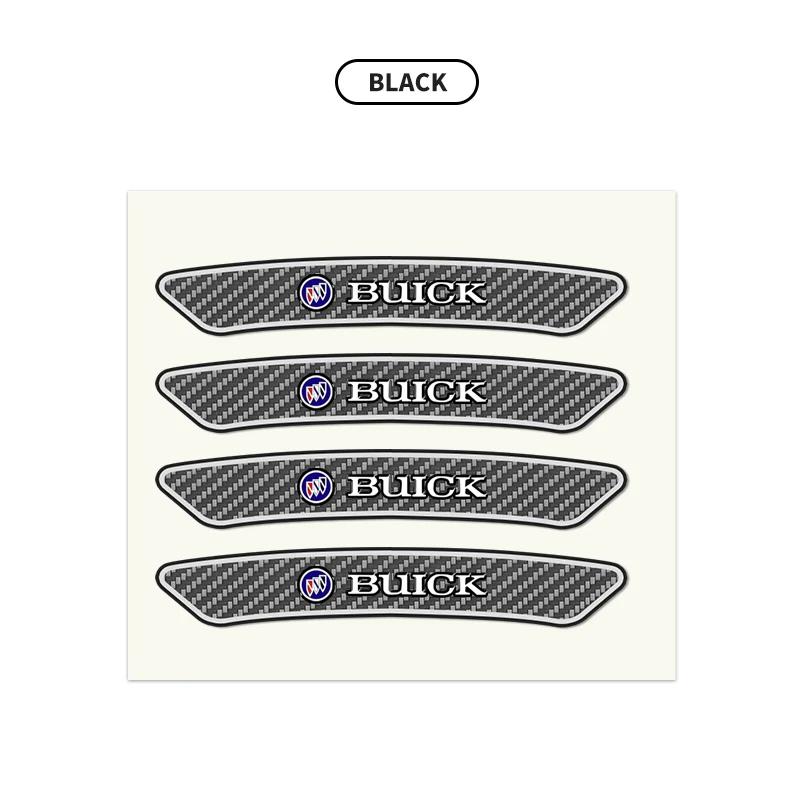 4pcs Carbon Fiber Car Wheel Rim Stickers Auto Refit Accessories For Buick Excelle XT Envision Excelle GT Regal Encore Park GL8 ZT1