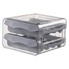 Egg Storage Box Double Layers Transparent Visible 32 Grids Large Capacity Food Grade Pull Out Drawer Type Stable Stackable Fridge Egg Container