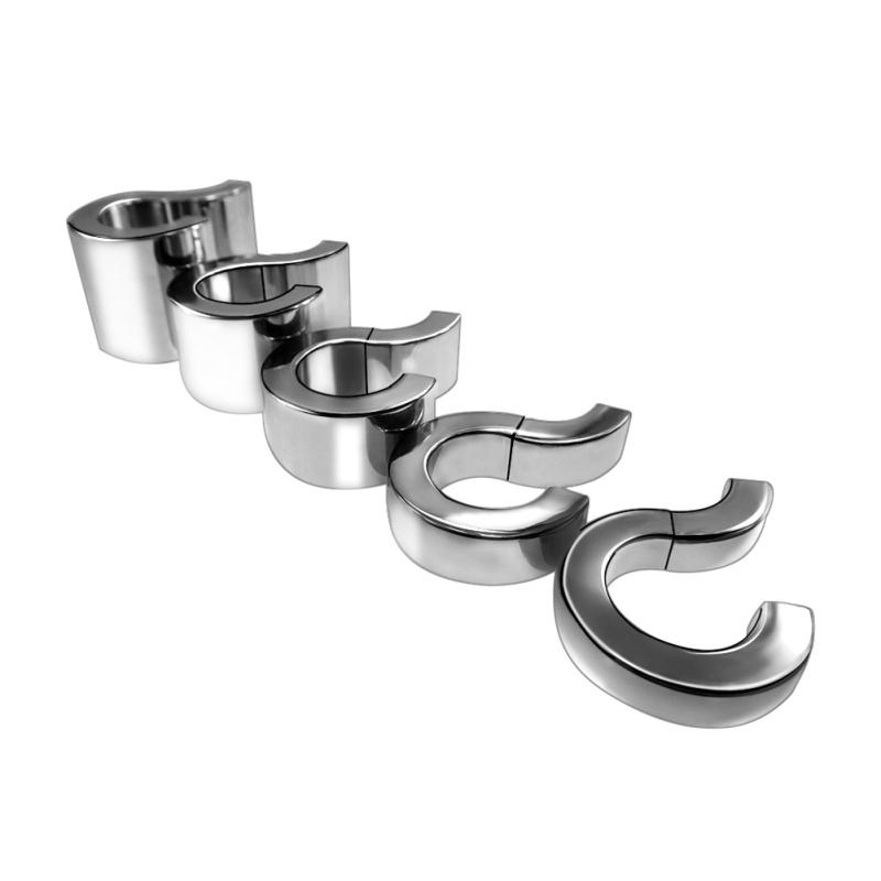 Мужское магнитное кольцо из нержавеющей стали с адсорбционным стилем, кольцо для пениса, инструмент для задержки эякуляции, кольцо для пениса