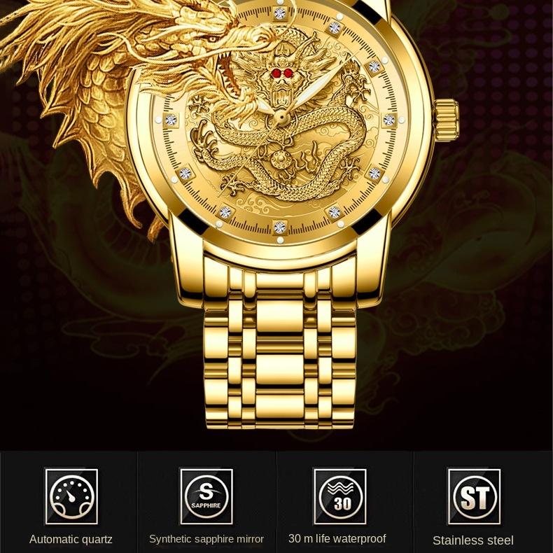 ONTHEEDGE Полые часы Мужские стальной ремешок Кварцевые Светятся в темноте Водонепроницаемые Тренд Немеханические