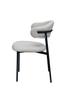 KOEN velvet upholstered swivel chair, light gray