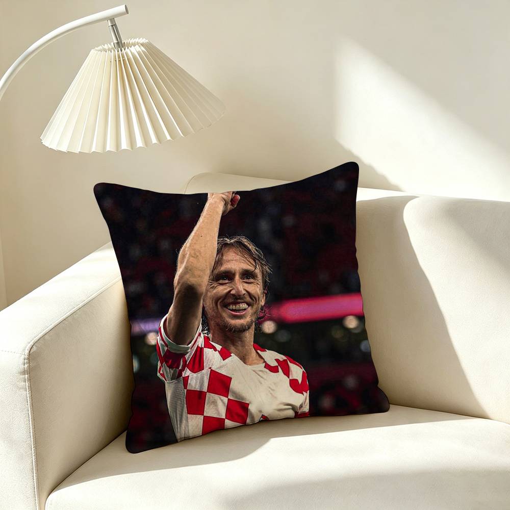 Lluka Modric Football Player Pillow Case Square Doublesided Sofa Cushion Cover Bedroom Bedside Pillow