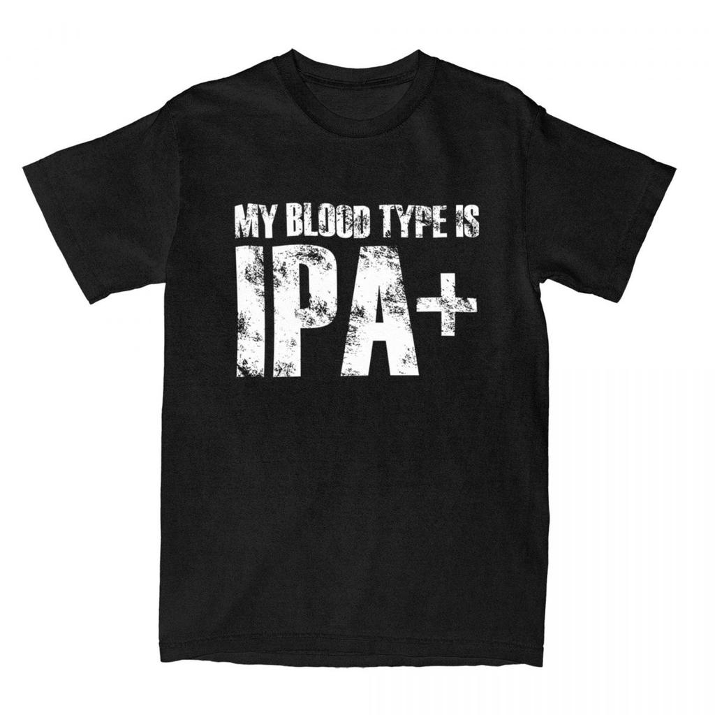 Мужская и женская футболка с надписью «My Blood Type Is Ipa Merch» для любителей крафтового пива, винтажные футболки из 100% хлопка с графическим принтом