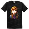 Red Haired Fantasy Princess Portrait T Shirt w/ Braided Hair Colorful Art Tee