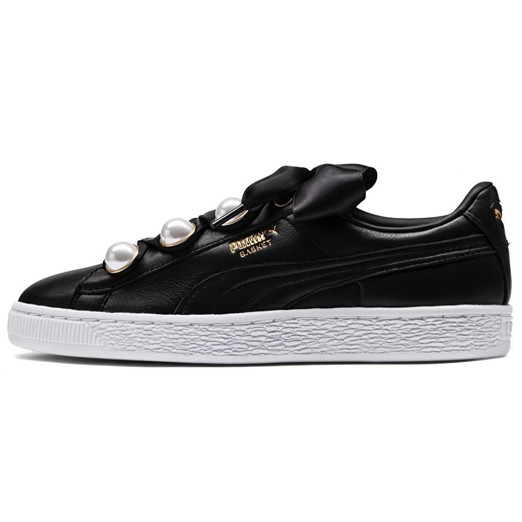 Puma Кроссовки женские низкие Basket Bling Ribbon Черные 366732-04