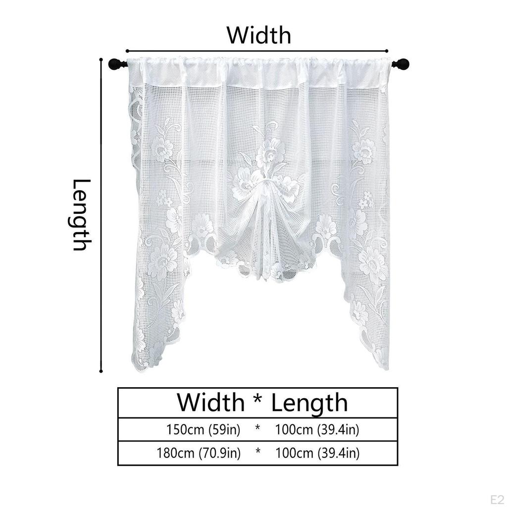 Breathable Swag Valance for Small Rod Pocket Design Bathroom and Hotel
