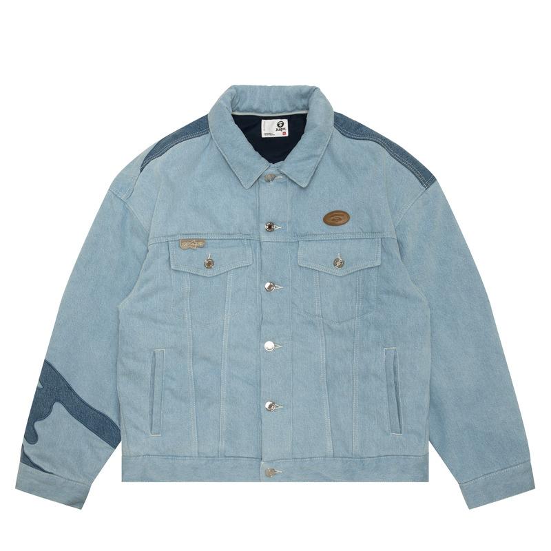 Aape logo patched denim jacket AAPJKM7679XXN