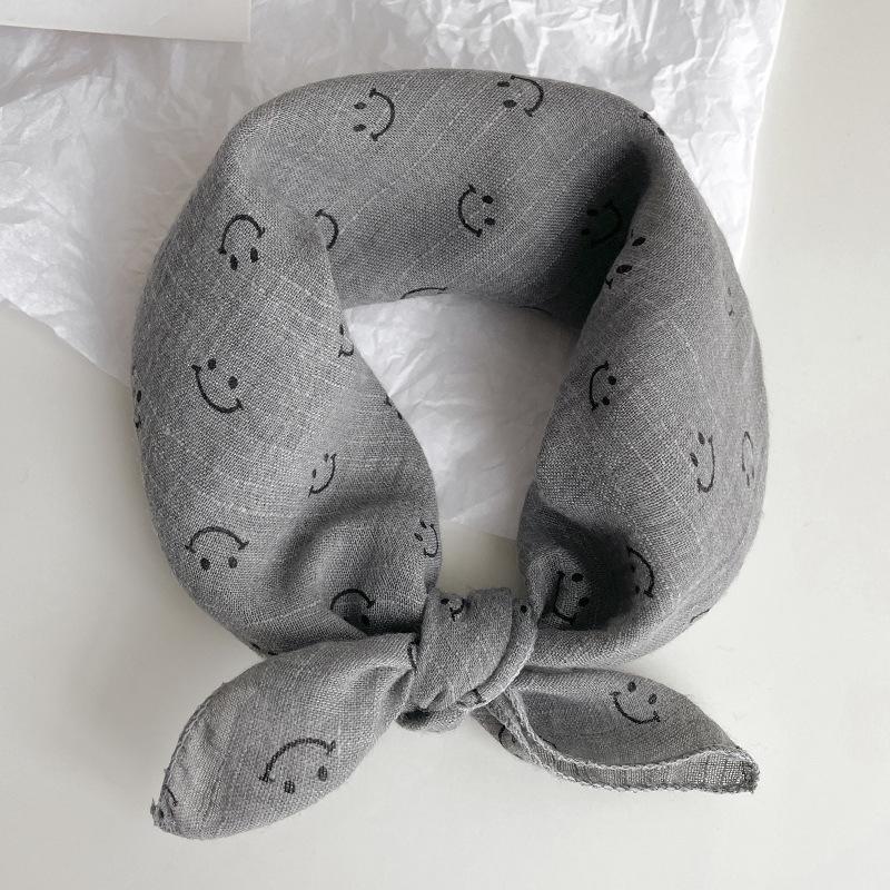 Cute Cotton And Linen Children'S Scarves Thin Silk Scarves For Boys And Girls Small Square Scarves For Babies Triangular Drool Bibs For Babies