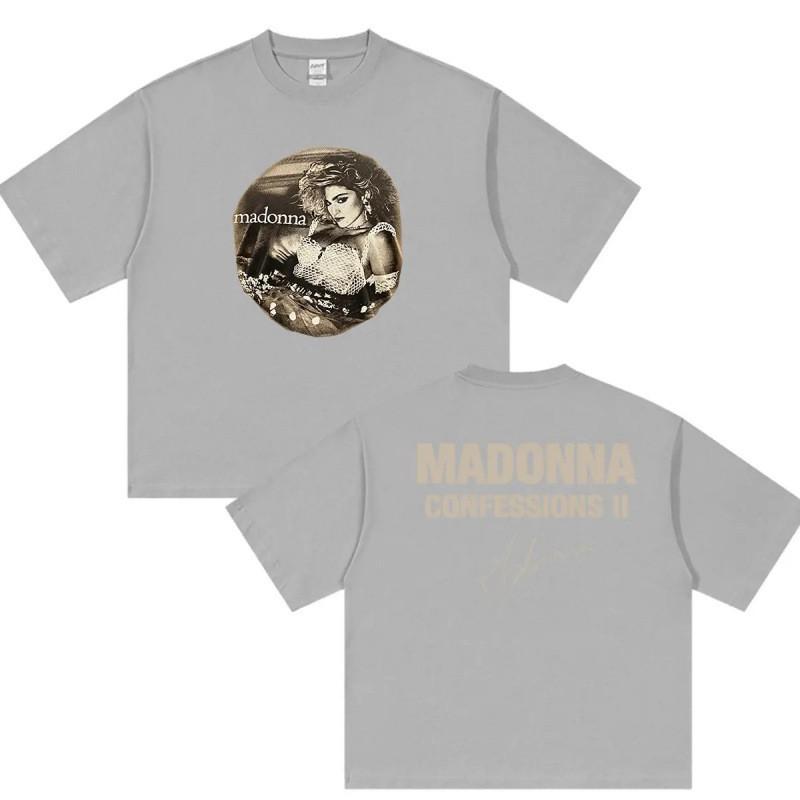 Madonna Confessions II Graphic Tee 2025 Streetwear Cotton T-Shirt Men Short Sleeve Crew Neck Casual