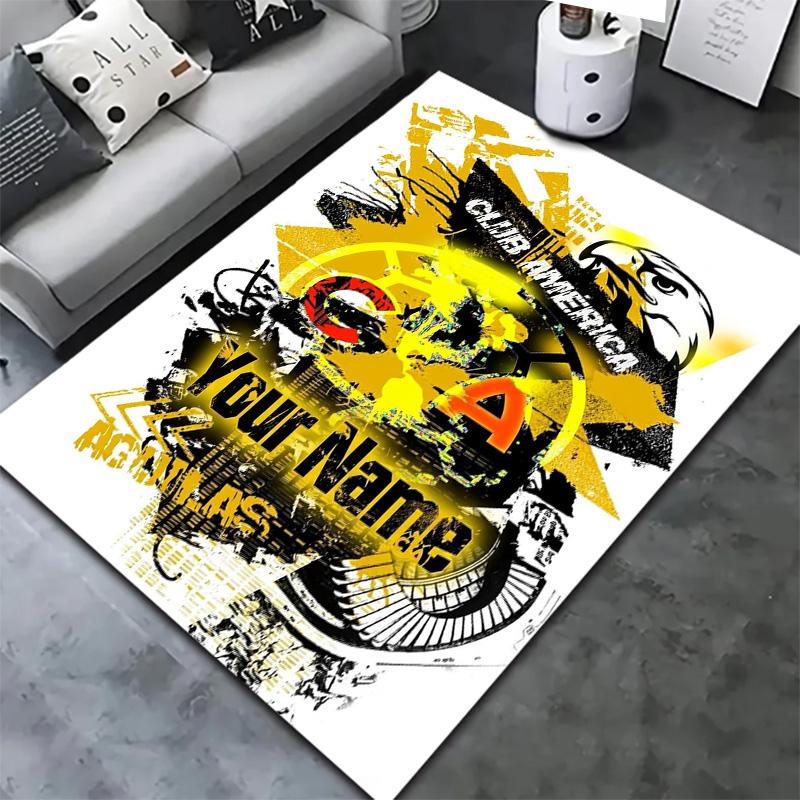 Club America Eagle Custom Name Carpet Rug For Living Room Bedroom Home Sofa Decoration Kids Play Nonslip Floor Mat