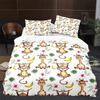 Monkey Duvet Cover King Queen Lovely Cartoon Animal Bedding Set for Kids Boy Girl Green Jungle Tree Polyester Quilt Cover