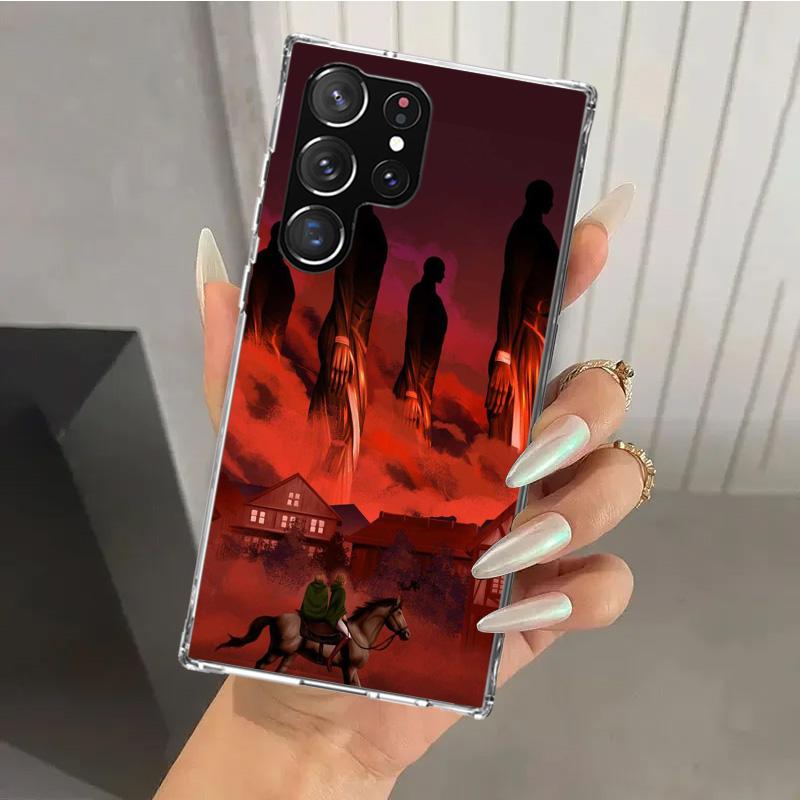 Чехол для телефона Attack Anime для Samsung Galaxy S26 S24 S23 Ultra S25 Edge S22 S21 Plus S20 FE + Мягкий чехол с принтом Funda Galaxy S25 S2