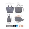 CB Japan BOCCA Insulated Lunch Tote, 8L Capacity, Aluminum Interior, Ash Gray