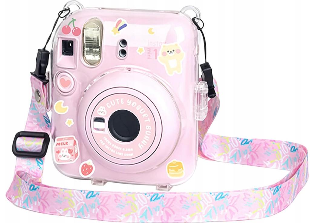 Silicone case + stickers + strap for FujiFilm Instax Mini 12 camera