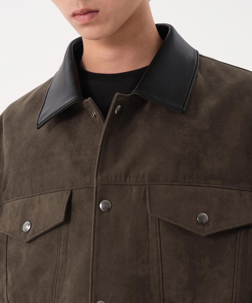 Musinsa Standard Synthetic Suede Trucker Jacket [Brown]