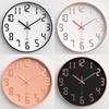 Бытовые часы, Настенные часы для гостиной, Бесшумные настенные часы для спальни, Современные простые круглые кварцевые часы 12 дюймов 30 см