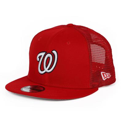 MLB 9FIFTY Washington Nationals Снэпбэк Сетчатая Кепка Свободного Размера, Красная,