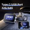 BGV1 Car Stickers Metal USB Type-C Flash Drive Memory Stick Music Saver For Dacia Duster Logan Sandero Lodgy Dokker Stepway Mcv 2